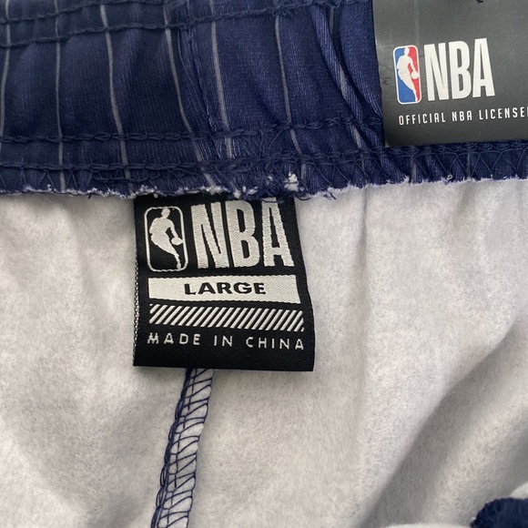 NBA OFFICIAL Navy & White Striped Jogger Size Large NWT - Picture 7 of 11